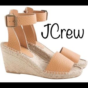 JCREW Corsica Leather Espadrilles